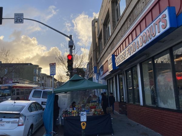 A lone vendor on 24th and Mission Streets.